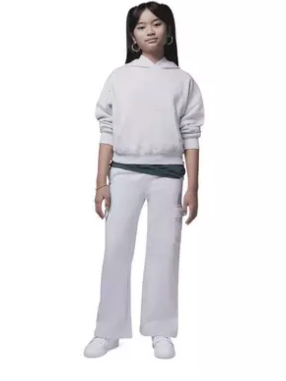 Jordan Big Girls Brooklyn Hoodie & Cargo Pants Light Blue Size 12